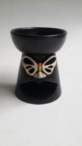 burner tungku aromaterapi keramik motif