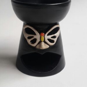 Burner tungku aromaterapi keramik motif