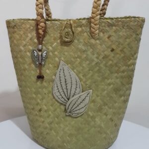 Keramik Stoneware Kurun Bag Motif Daun